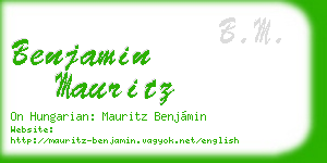 benjamin mauritz business card